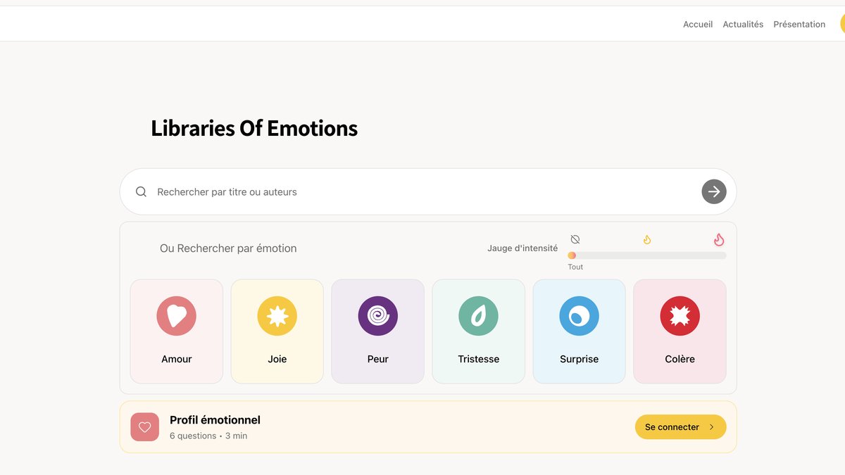 Le moteur Libraries of Emotions : chercher un livre par émotion